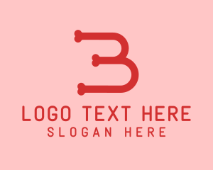 Number 3 - Cute Modern Bone Letter B logo design