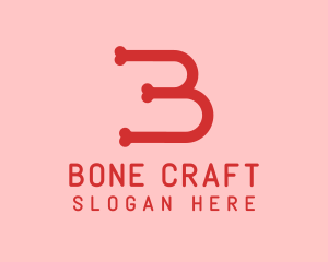 Skeletal - Cute Modern Bone Letter B logo design