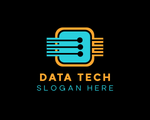 Data - Circuit Data Chip logo design