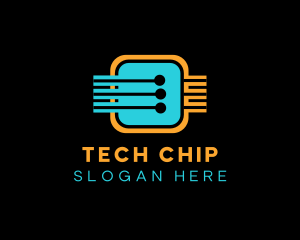 Microchip - Circuit Data Chip logo design