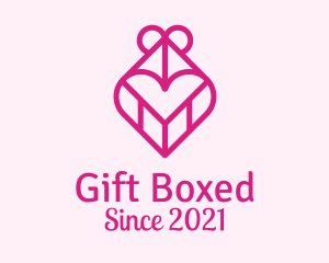 Pink Heart Gift logo design