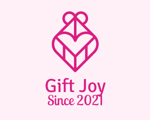 Pink Heart Gift logo design