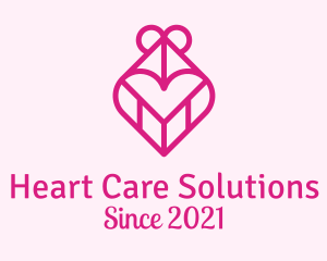 Pink Heart Gift logo design