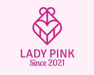 Pink Heart Gift logo design