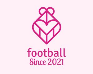 Pink - Pink Heart Gift logo design
