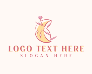 Chic - Floral Moon Beauty logo design