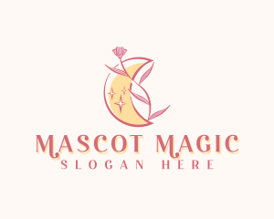 Floral Moon Beauty logo design