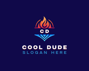 Cooling Heating Thermal logo design