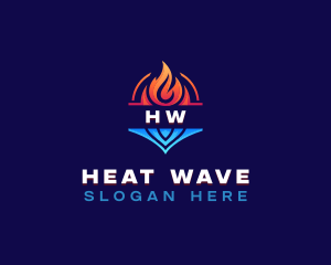 Heat - Cooling Heating Thermal logo design
