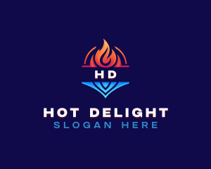 Cooling Heating Thermal logo design