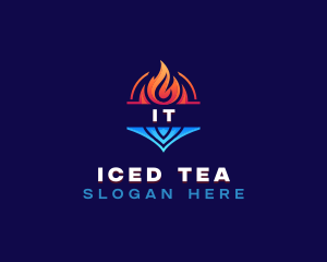 Cooling Heating Thermal logo design