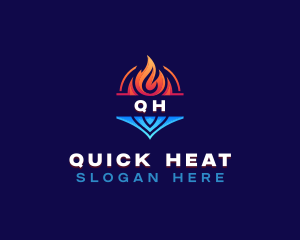 Cooling Heating Thermal logo design