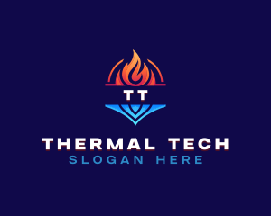 Cooling Heating Thermal logo design
