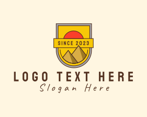 Shield - Egyptian Pyramid Banner logo design