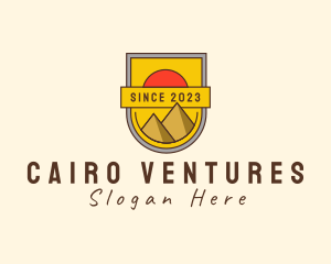 Cairo - Egyptian Pyramid Banner logo design