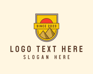Travelling - Egyptian Pyramid Banner logo design