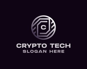 Tech Crypto Bitcoin logo design