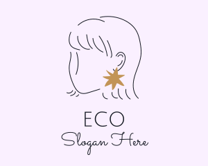 Couture - Woman Star Earring logo design