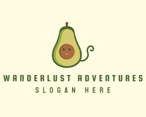 Cute Avocado Fruit Logo