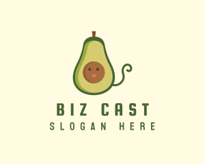 Fruit Shake - Cute Avocado Fruit logo design