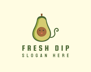 Guacamole - Cute Avocado Fruit logo design