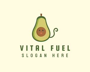 Nutritious - Cute Avocado Fruit logo design