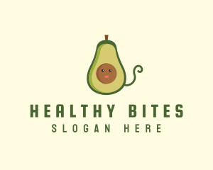 Cute Avocado Fruit logo design