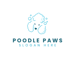 Poodle - Pet Bath Grooming logo design