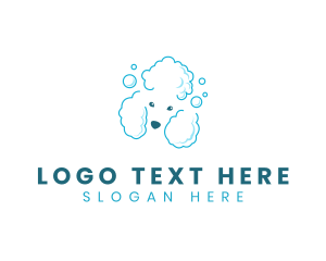 Poodle - Pet Bath Grooming logo design