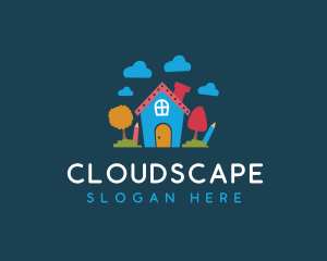 Clouds - Nursery Kindergarten School logo design