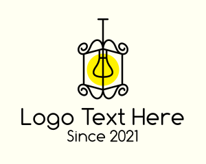 Electric Bulb - Vintage Ornate Lamp logo design