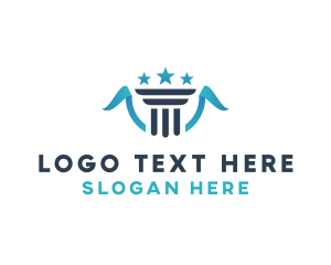 Financial - Pillar Star Ribbon logo design