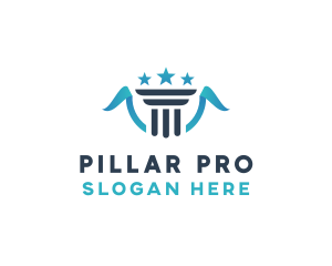 Pillar - Pillar Star Ribbon logo design