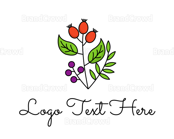 Elegant Herb Restaurant Produce Logo