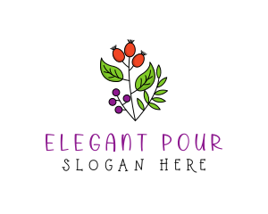 Elegant Herb Restaurant Produce logo design