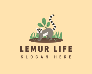 Madagascar Lemur Animal logo design