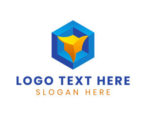 Box - 3D Startup Software logo design