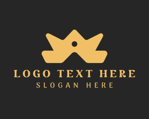 Glam - Gold Deluxe Crown logo design
