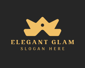 Glamorous - Gold Deluxe Crown logo design