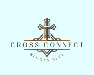 Cross - Christian Chapel Cross logo design