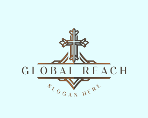 Missionary - Christian Chapel Cross logo design