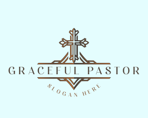 Pastor - Christian Chapel Cross logo design