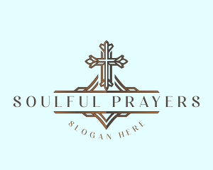 Pray - Christian Chapel Cross logo design