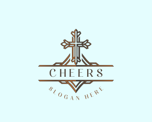 Cross - Christian Chapel Cross logo design