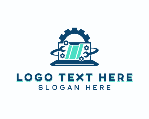 Developer - Laptop Programming Tech logo design