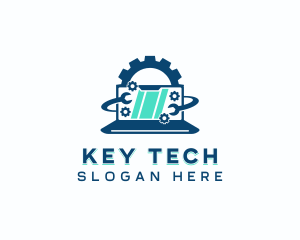 Laptop Programming Tech logo design