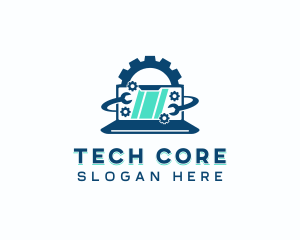 Laptop Programming Tech logo design