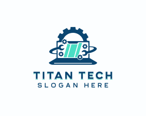 Laptop Programming Tech logo design