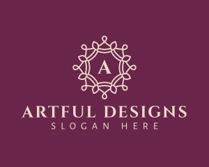 Ornament Mandala Wreath logo design