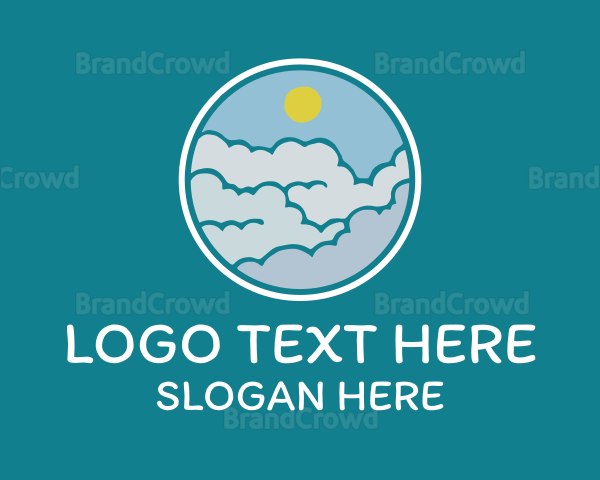 Cloudy Sky Badge Logo